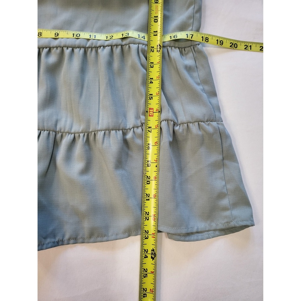 Paper Crane Sage Green Tiered Babydoll Camisole C11387AT Small - Picture 5 of 6